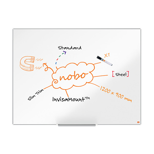 Nobo Impression Pro whiteboard magnetisch gelakt staal 120 x 90 cm 1915403 247390 - 5