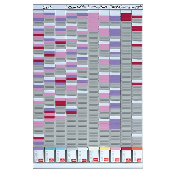 Nobo T-kaart planningset projectplanner (10 panelen, 54 sleuven) 2901000 247014 - 1