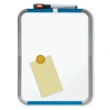 Nobo slimline whiteboard magnetisch gelakt staal 28 x 22 cm wit QB05142ASTD 247140 - 1