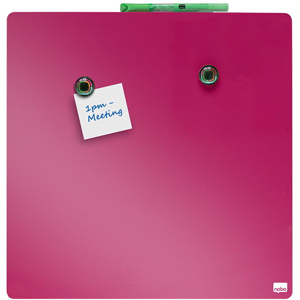 Nobo whiteboard magnetisch gelakt staal 36 x 36 cm roze 1903803 208160 - 3