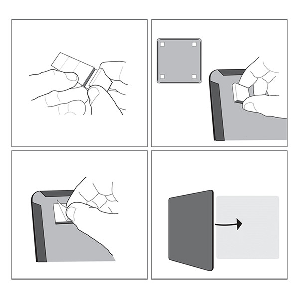 Nobo whiteboard met gewelfde lijst 58,5 x 43 cm wit 1903783 208170 - 3