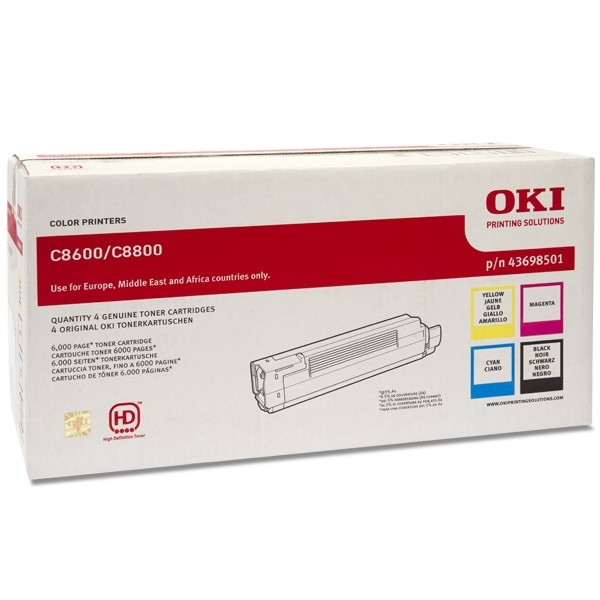 OKI 43698501 toner rainbow pakket (origineel) 43698501 054654 - 1