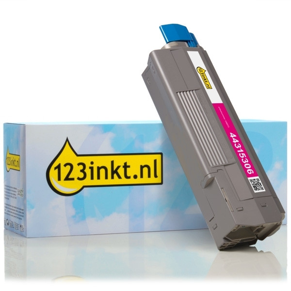 OKI 44315306 toner magenta (123inkt huismerk) 44315306C 036073 - 1