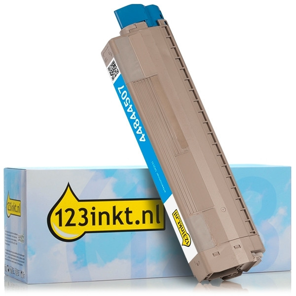 OKI 44844507 toner cyaan (123inkt huismerk) 44844507C 042631 - 1