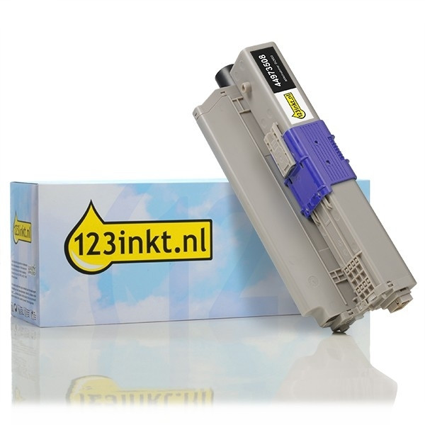 OKI 44973508 toner zwart hoge capaciteit (123inkt huismerk) 44973508C 042609 - 1