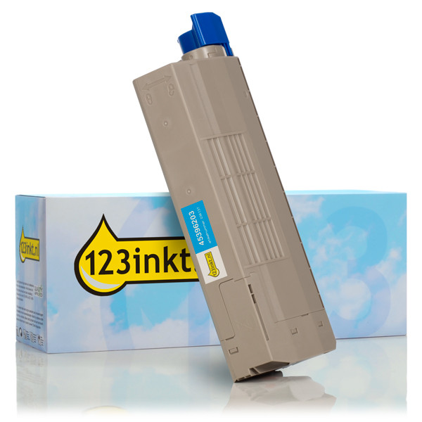 OKI 45396203 toner cyaan hoge capaciteit (123inkt huismerk) 45396203C 036137 - 1