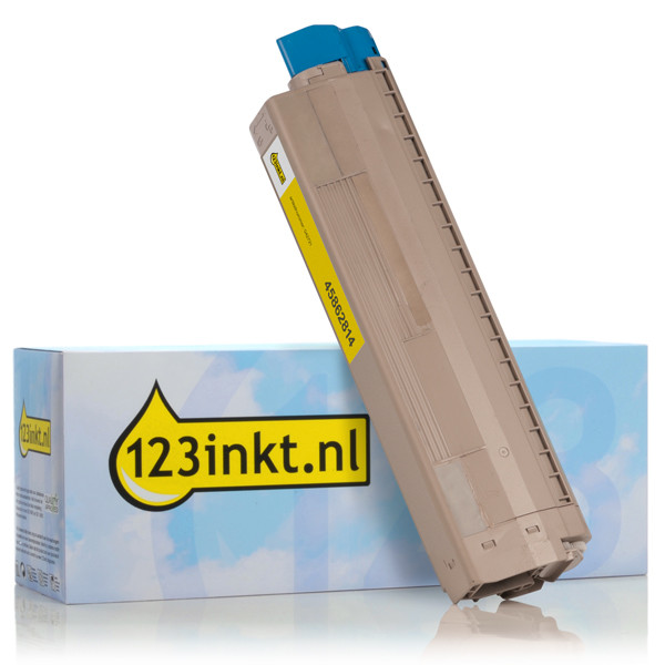 OKI 45862814 toner geel hoge capaciteit (123inkt huismerk) 45862814C 042721 - 1