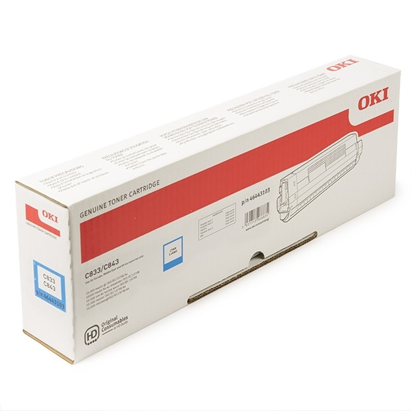 OKI 46443103 toner cyaan hoge capaciteit (origineel) 46443103 036186 - 1