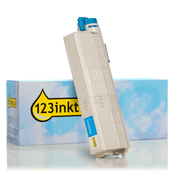 OKI 46490403 toner cyaan (123inkt huismerk) 46490403C 036151 - 1