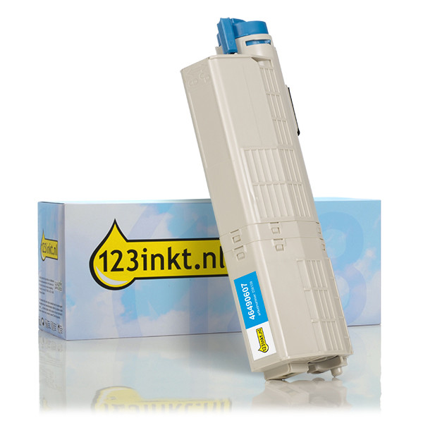 OKI 46490607 toner cyaan hoge capaciteit (123inkt huismerk) 46490607C 036159 - 1