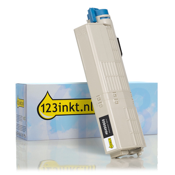 OKI 46490608 toner zwart hoge capaciteit (123inkt huismerk) 46490608C 036157 - 1