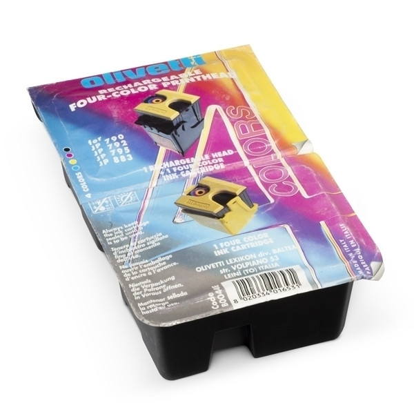 Olivetti B0044 E printkop kleur inclusief 2 inktcartridges hoge resolutie (origineel) B0044E 042250 - 1