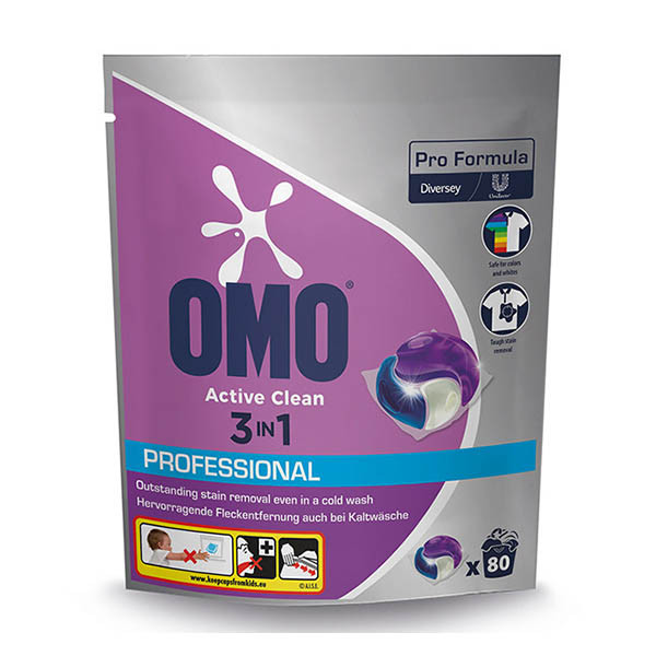 Omo Pro Formula ActiveClean 3in1 Caps (80 stuks) SOM00077 - 1