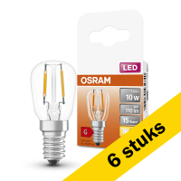 Aanbieding: 6x Osram E14 filament led-lamp buis helder 1.3W (10W) LOS00355