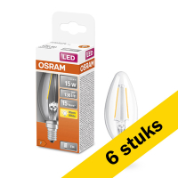 Aanbieding: 6x Osram E14 filament led-lamp kaars helder 1.5W (15W)
