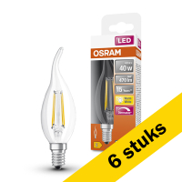 Aanbieding: 6x Osram E14 filament led-lamp sierkaars helder dimbaar 4W (40W) LOS00129