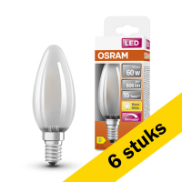 Aanbieding: 6x Osram E14 led-lamp kaars mat dimbaar 5.5W (60W)
