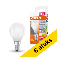 Aanbieding: 6x Osram E14 led-lamp kogel mat dimbaar 5.5W (60W)