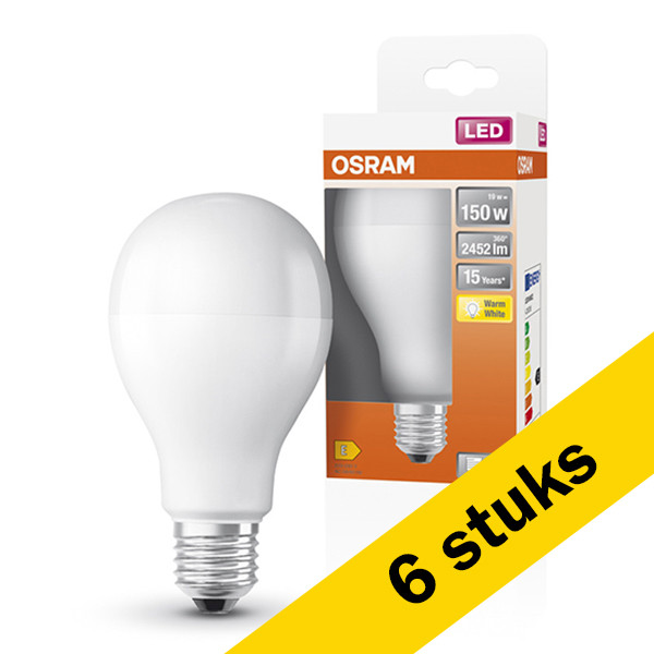 Aanbieding: 6x Osram E27 led-lamp peer mat 19W (150W) LOS00125 - 1
