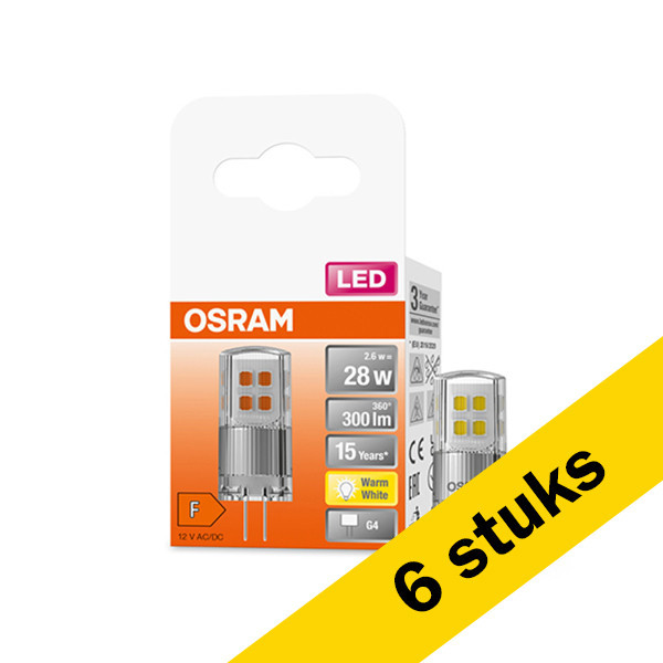 Aanbieding: 6x Osram G4 led-capsule 2.6W (28W) LOS00317 - 1