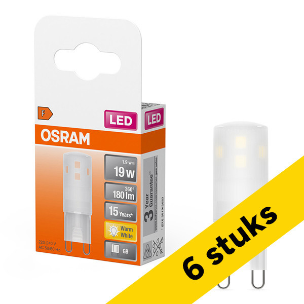 Aanbieding: 6x Osram G9 LED capsule | SMD | Mat | 2700K | 1.9W (19W) LOS01390 - 1
