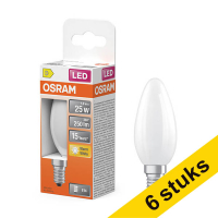 Aanbieding: 6x Osram LED lamp E14 | Kaars B35 | Mat | 2700K | 1.8W (25W)
