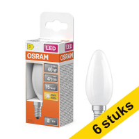 Aanbieding: 6x Osram LED lamp E14 | Kaars B35 | Mat | 2700K | 3.4W (40W)