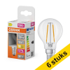Aanbieding: 6x Osram LED lamp E14 | Kogel P45 | Filament | Helder | 2700K | Dimbaar | 1.8W (25W) LOS01870 - 1