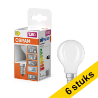 Aanbieding: 6x Osram LED lamp E14 | Kogel P45 | Mat | 4000K | 1.8W (25W)