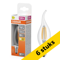 Aanbieding: 6x Osram LED lamp E14 | Sierkaars C35T | Filament | Helder | 2700K | 3.4W (40W)