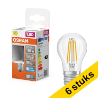 Aanbieding: 6x Osram LED lamp E27 | Kogel P45 | Filament | Helder | 6500K | 3.4W (40W)