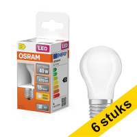 Aanbieding: 6x Osram LED lamp E27 | Kogel P45 | Mat | 2700K | 3.4W (40W)