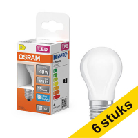Aanbieding: 6x Osram LED lamp E27 | Kogel P45 | Mat | 6500K | 3.4W (40W)