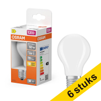 Aanbieding: 6x Osram LED lamp E27 | Peer A60 | Mat | 2700K | 5.9W (60W)