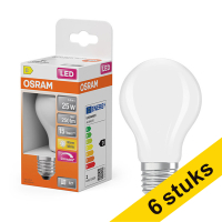 Aanbieding: 6x Osram LED lamp E27 | Peer A60 | Mat | 2700K | Dimbaar | 1.8W (25W)