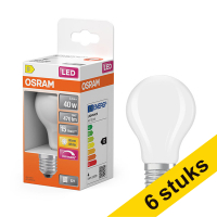Aanbieding: 6x Osram LED lamp E27 | Peer A60 | Mat | 2700K | Dimbaar | 3.4W (40W)