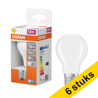 Aanbieding: 6x Osram LED lamp E27 | Peer A60 | Mat | 4000K | 3.4W (40W)