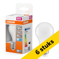 Aanbieding: 6x Osram LED lamp E27 | Peer A60 | Mat | 4000K | 4.9W (40W)