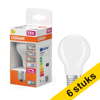 Aanbieding: 6x Osram LED lamp E27 | Peer A60 | Mat | 4000K | Dimbaar | 5.9W (60W)
