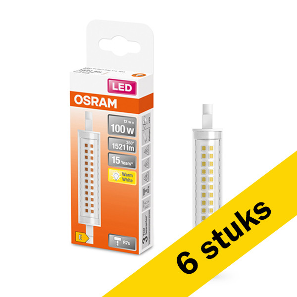 Aanbieding: 6x Osram R7S led-lamp staaflamp 12W (100W) LOS00343 - 1