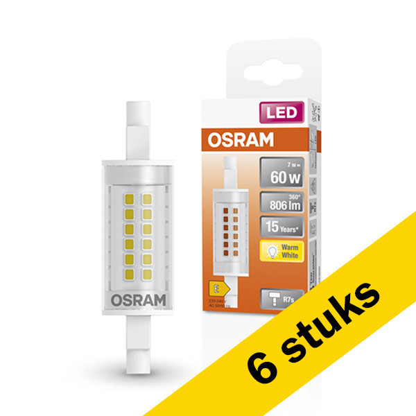 Aanbieding: 6x Osram R7S led-lamp staaflamp 7W (60W) LOS00341 - 1