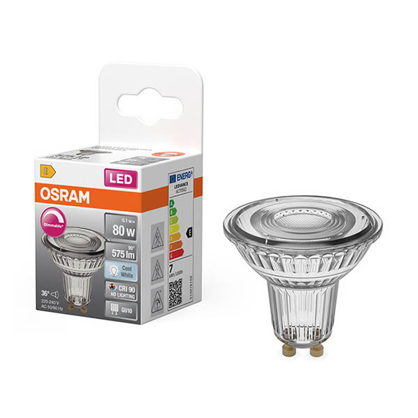 Osram GU10 LED spot | 4000K | Dimbaar | 6.1W (80W) LOS01927 - 1