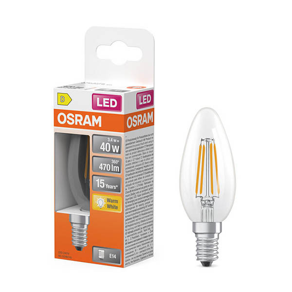 Osram LED lamp E14 | Kaars B35 | Filament | Helder | 2700K | 3.4W (40W) LOS01859 - 1