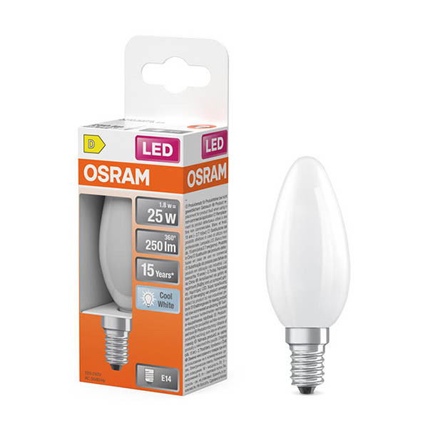 Osram LED lamp E14 | Kaars B35 | Mat | 4000K | 1.8W (25W) LOS02148 - 1