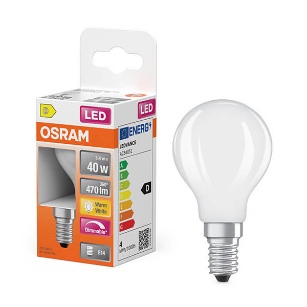 Osram LED lamp E14 | Kogel P45 | Mat | 2700K | Dimbaar | 3.4W (40W) LOS01881 - 1