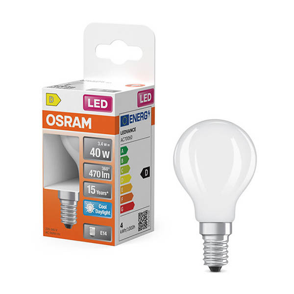 Osram LED lamp E14 | Kogel P45 | Mat | 6500K | 3.4W (40W) LOS02178 - 1