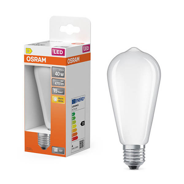Osram LED lamp E27 | Edison ST64 | Mat | 2700K | 3.4W (40W) LOS01913 - 1