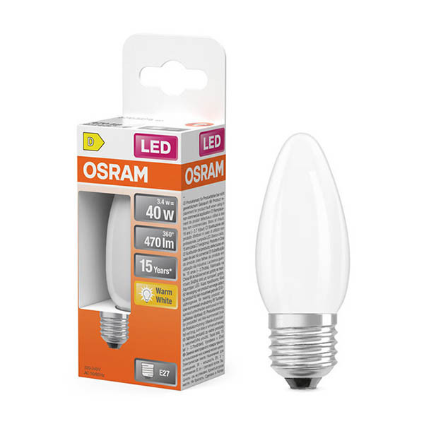 Osram LED lamp E27 | Kaars B35 | Filament | Mat | 2700K | 3.4W (40W) LOS02154 - 1