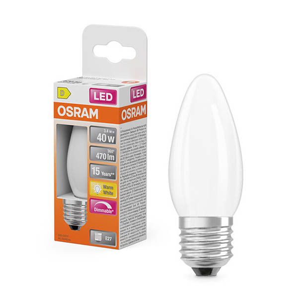 Osram LED lamp E27 | Kaars B35 | Filament | Mat | 2700K | Dimbaar | 3.4W (40W) LOS02132 - 1