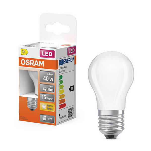 Osram LED lamp E27 | Kogel P45 | Mat | 2700K | 3.4W (40W) LOS01903 - 1